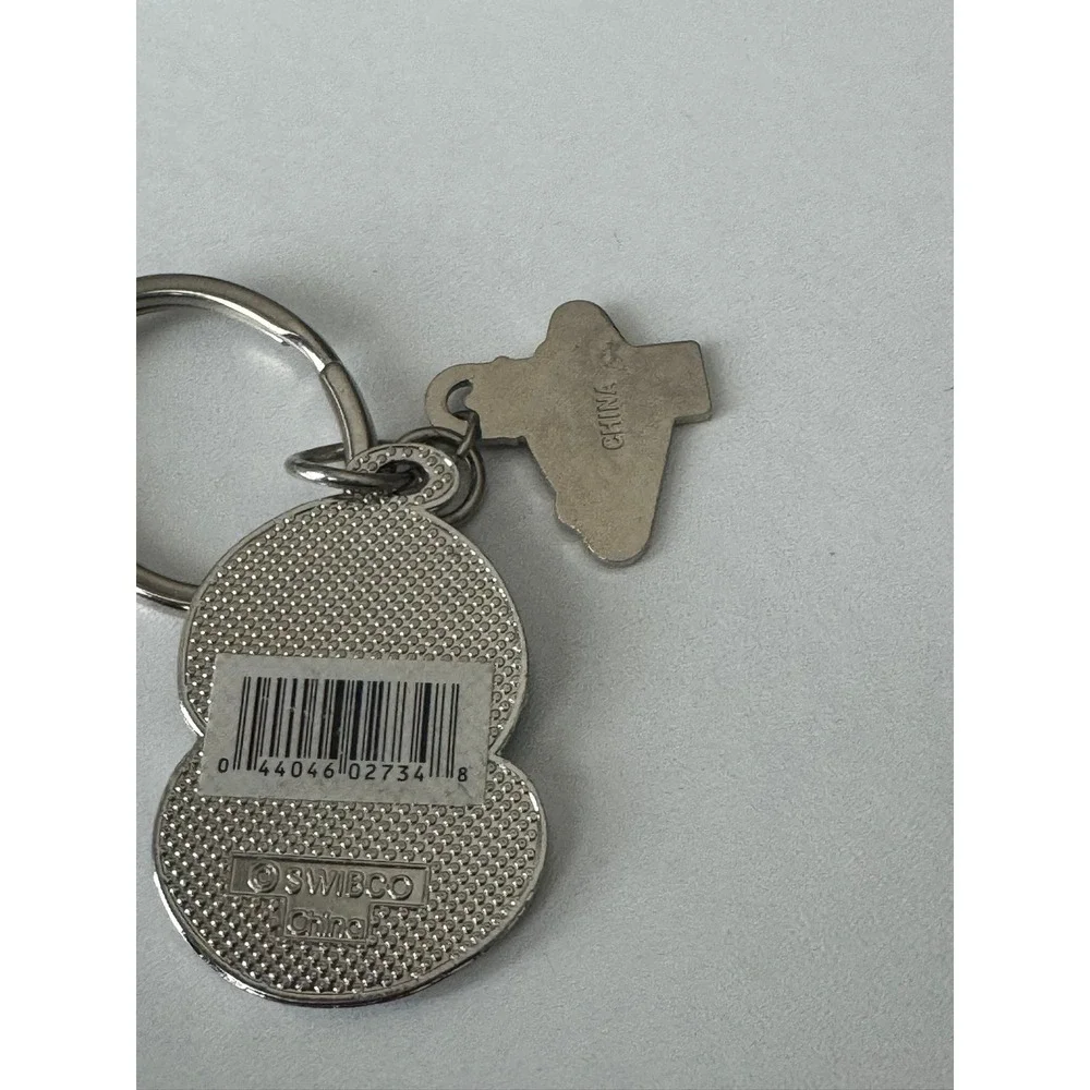 Swibco Las Vegas Keychain Initial S Green Glitter Souvenir Metal Key Ring 02734‎